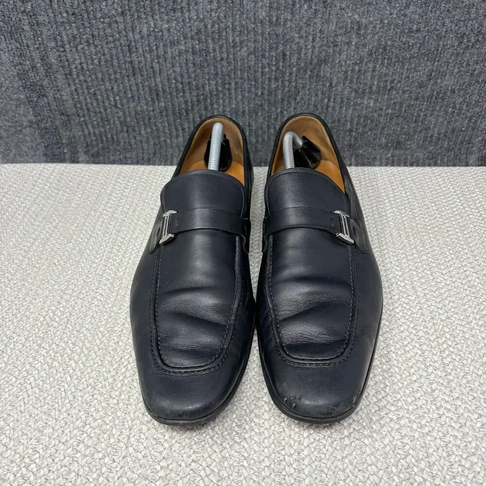 Magnanni Lino Loafers Bit Black Leather Slip On Dress Shoes Tuxedo Mens 11.5 M